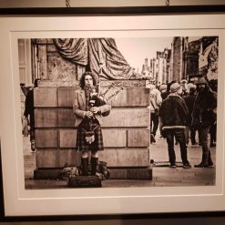 Pelle Blohm Säckpipeblåsaren på The Royal Mile Edinburgh
